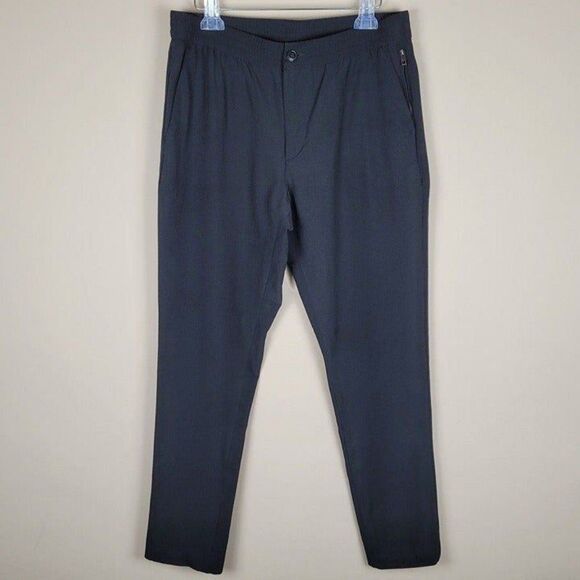 Michael Kors Size 34 Slim Fit Lightweight Stretch Pants Elastic Waistband Black - Picture 1 of 11